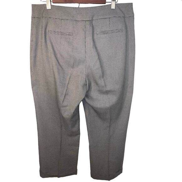 Jones Wear Stretch,12,houndstooth cuffed seamed Wideleg career preppy pants Y2K - Picture 2 of 8